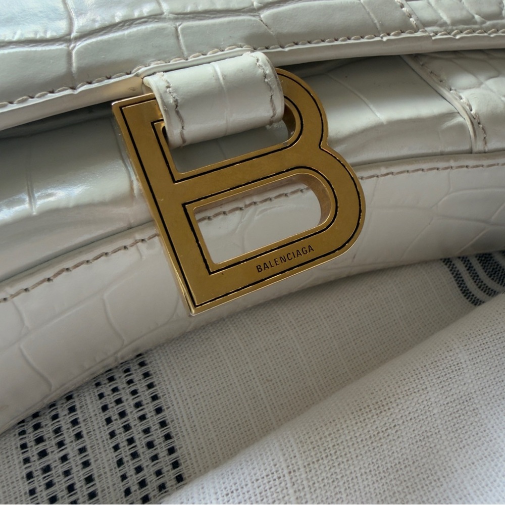 Balenciaga Hourglass Small Croc-Embossed bag - Picture 3 of 10